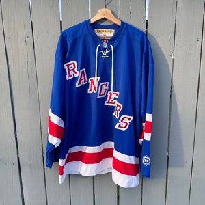 Vintage New York Rangers Hockey Koho Jersey Blue Mens Size 2XL (Sleeve Stain)